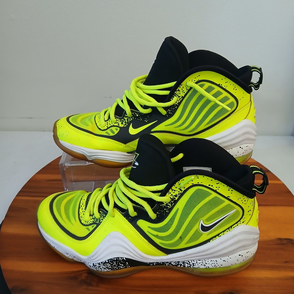 Nike Air Penny V Mens 9 Volt Highlighter Basketball Shoes Sneakers 628568-701